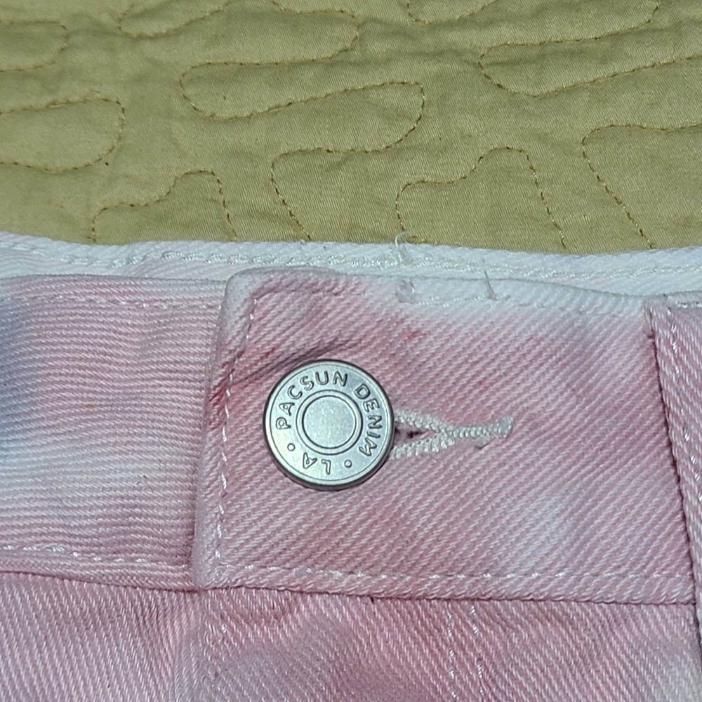 PacSun Hi Rise tie dye festival jean shorts size 26 - Picture 4 of 8